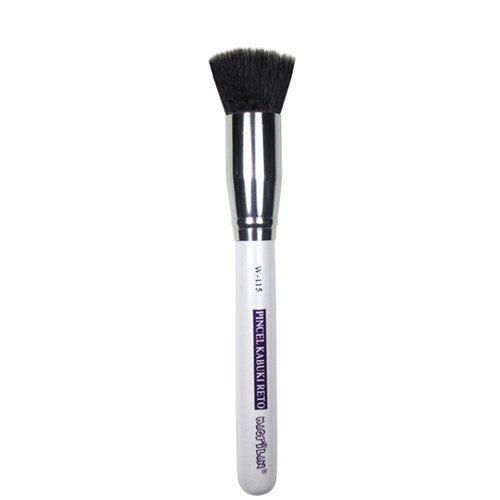 Pincel Kabuki Reto Macrilan Linha White W115 Base E BB Cream - Imagem 5