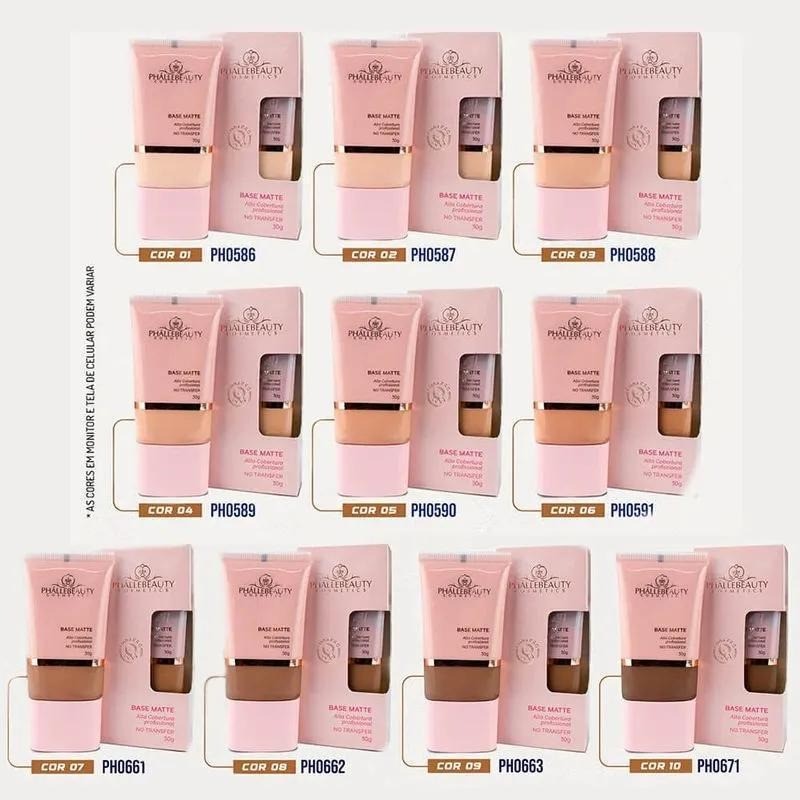 Base Phallebeauty Matte Cor 08 30g - Imagem 7