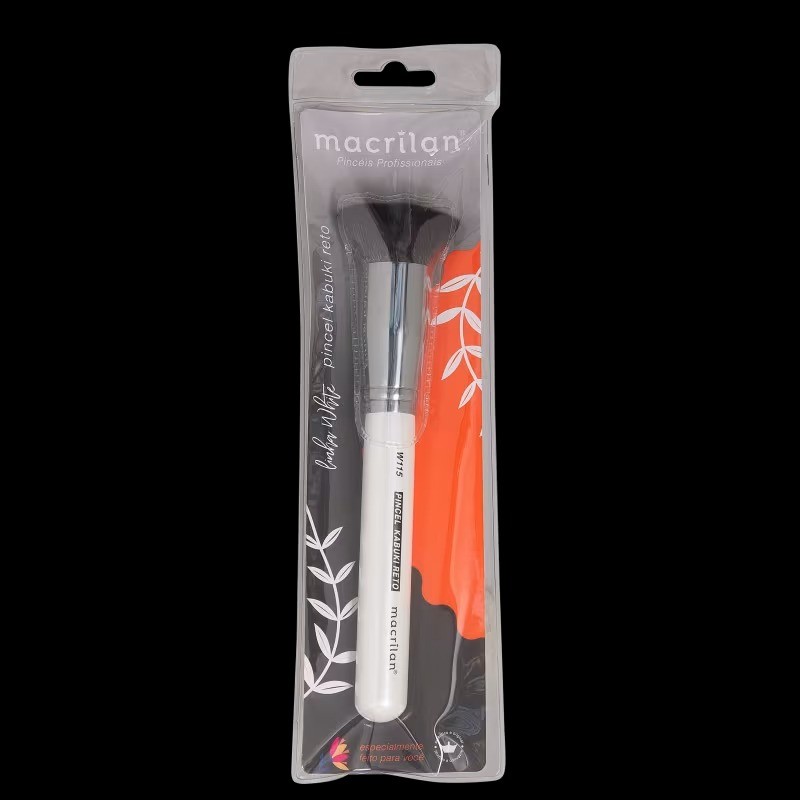 Pincel Kabuki Reto Macrilan Linha White W115 Base E BB Cream - Imagem 6
