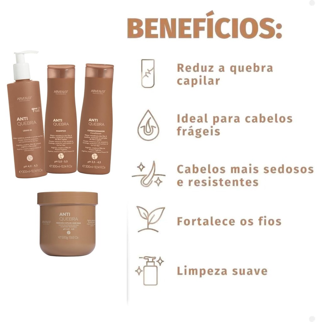 Máscara Antiquebra Arvensis Professional 500g - Imagem 6