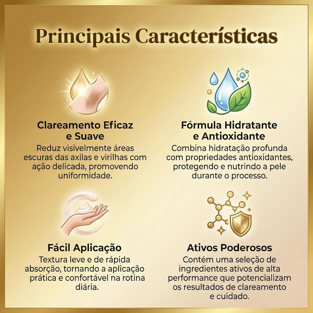 Clareador de Axilas e Virilhas Uniformiza e Hidrata a Pele Phallebeauty 100ml - Imagem 8