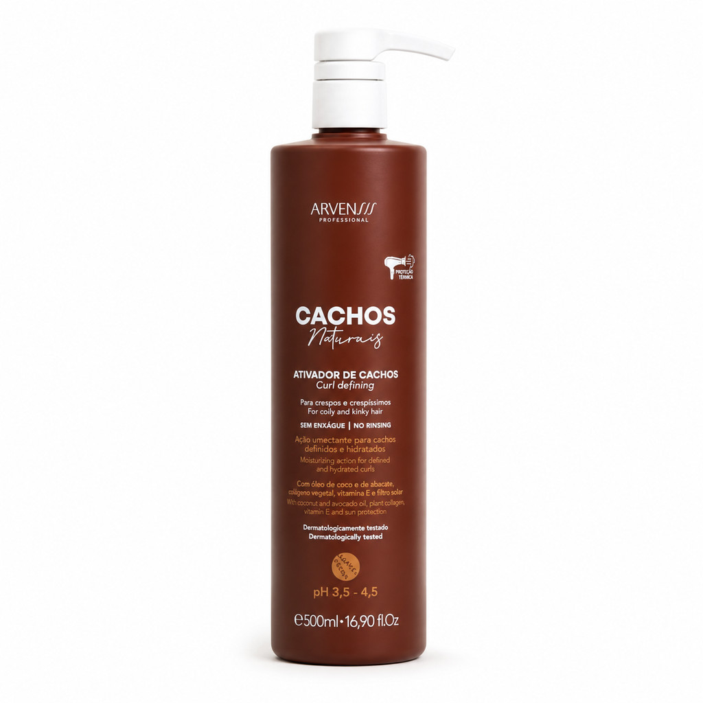 Creme Ativador de Cachos Arvensis Crespos Hidratação Definição Antifrizz 500ml - Imagem 4