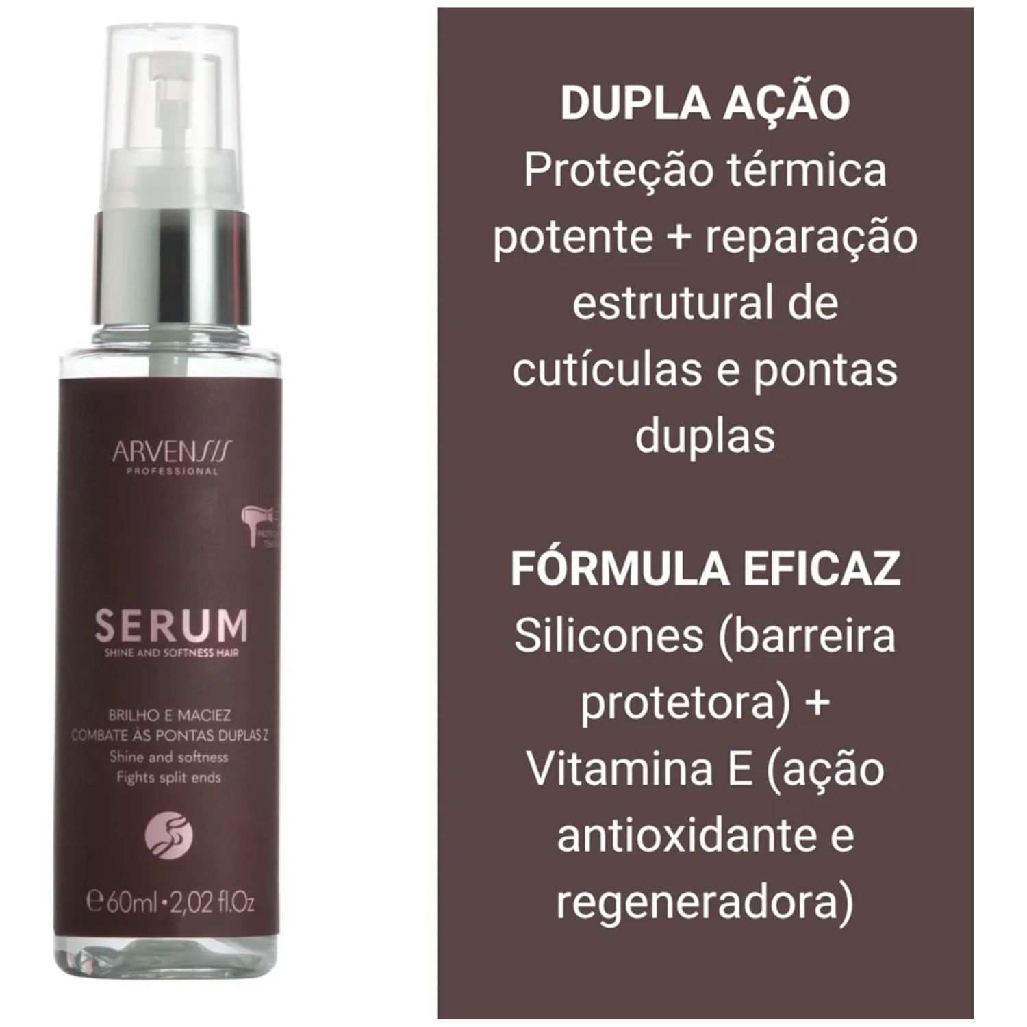 Sérum Termoprotetor Arvensis Revolution Proteção Térmica 60ml - Imagem 3