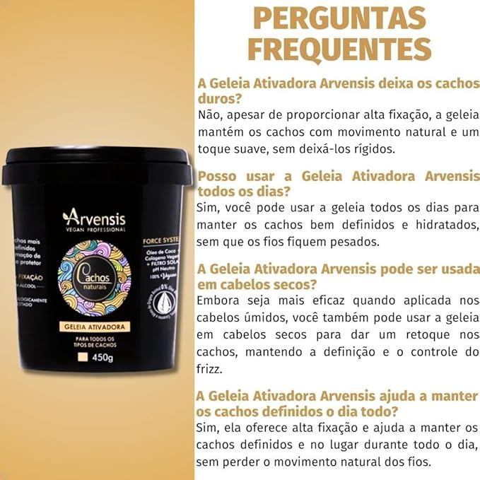 Gelatina Ativadora Arvensis Fixação Forte 450g - Imagem 2