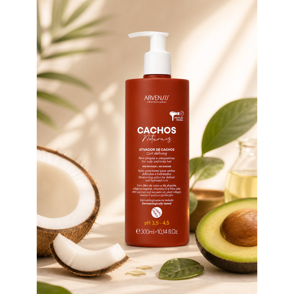 Creme ativador de cachos Arvensis Cosméticos 300ml para cabelos crespos - Imagem 3