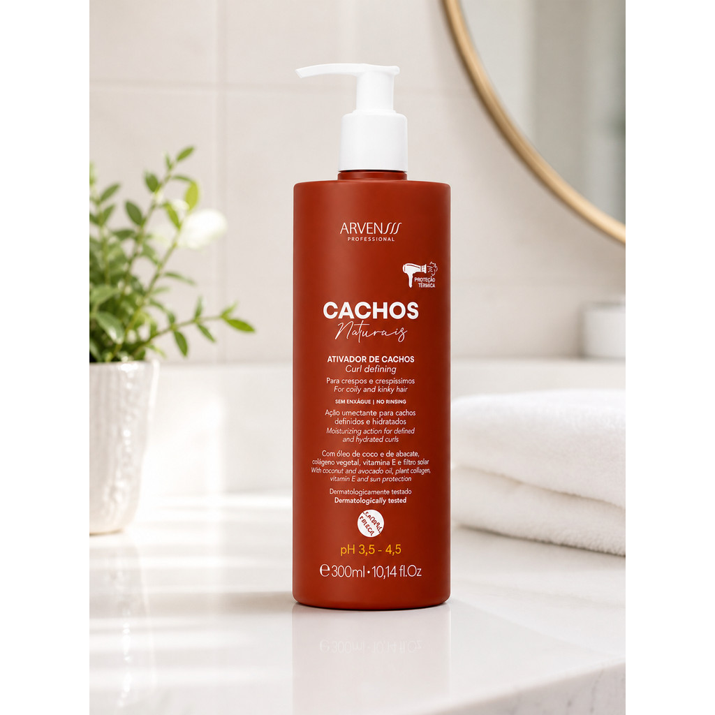 Creme ativador de cachos Arvensis Cosméticos 300ml para cabelos crespos - Imagem 4