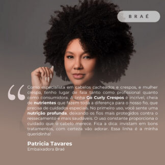 Condicionador Braé Go Curly Cachos Hidratação Definição Desembaraço Antifrizz