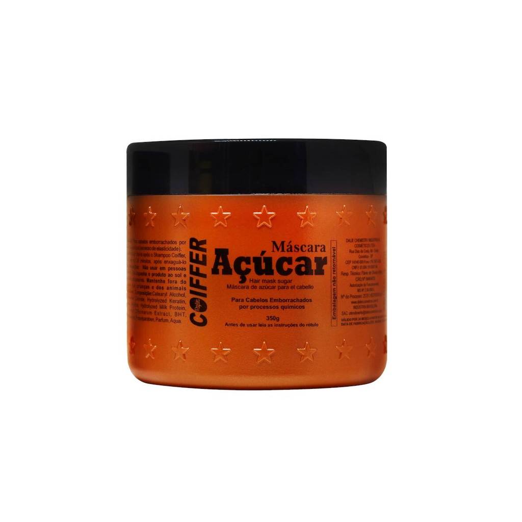 Máscara Açúcar Coiffer 350g Recuperação para Cabelos Emborrachados - Imagem 5
