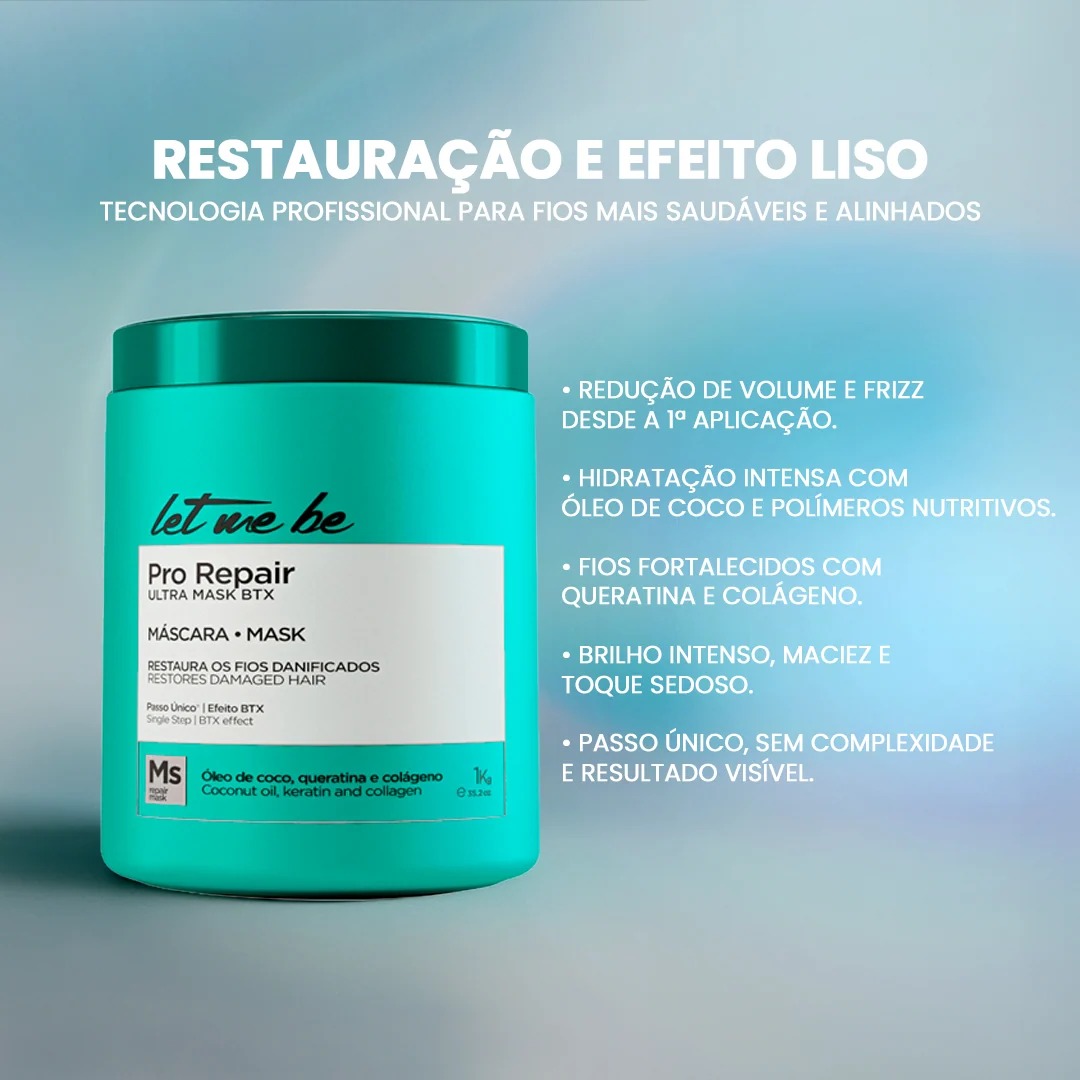 BTX Ultra Mask Let Me Be Pro Repair 1kg Passo Único - Imagem 2