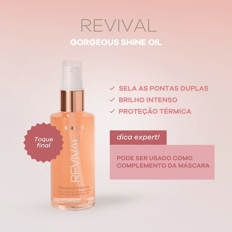 Revival Gorgeous Shine Oil Óleo Capilar Finalizador 60ml - Imagem 2