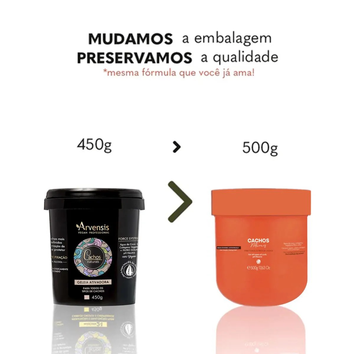 Geleia Ativadora Cachos Arvensis Forte Definição Antifrizz Fixação 500g - Imagem 2