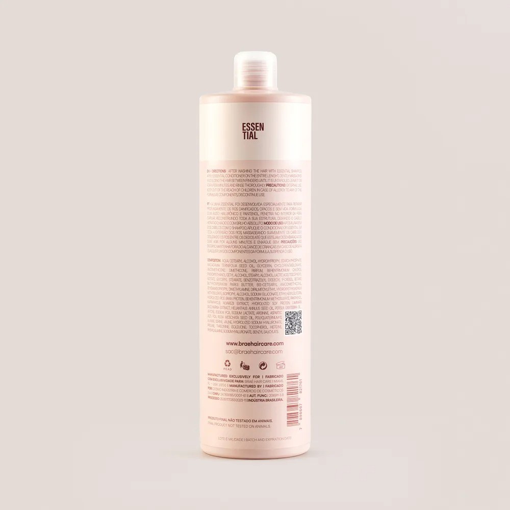 Condicionador Braé Essential Hidratação e Reparação 1L - Imagem 4