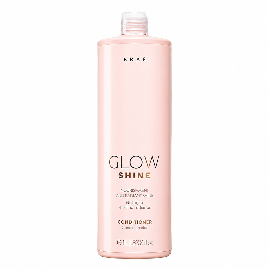 Condicionador Braé Glow Shine Hidratação Brilho Antifrizz Maciez Desembaraço 1L - Imagem 6
