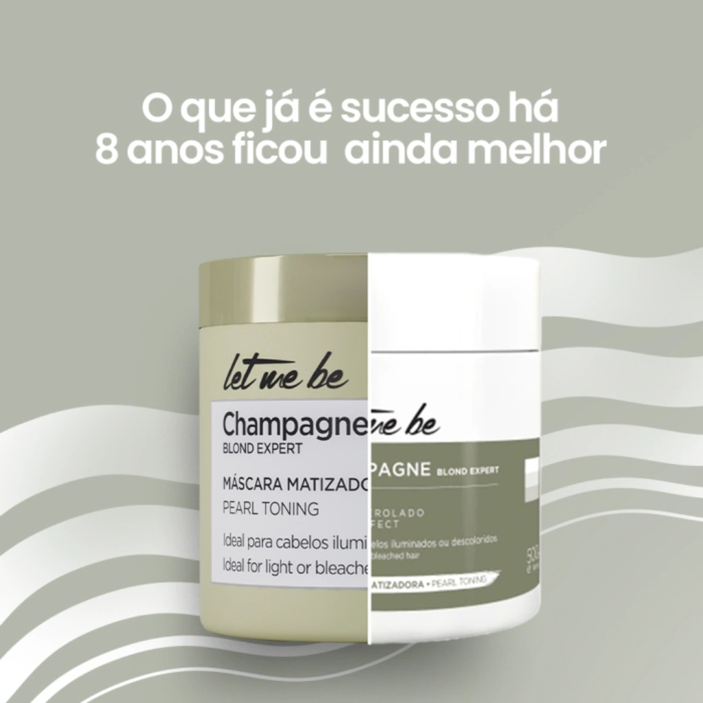 Máscara Matizadora Let Me Be Champagne Efeito Perolado 500g - Imagem 3