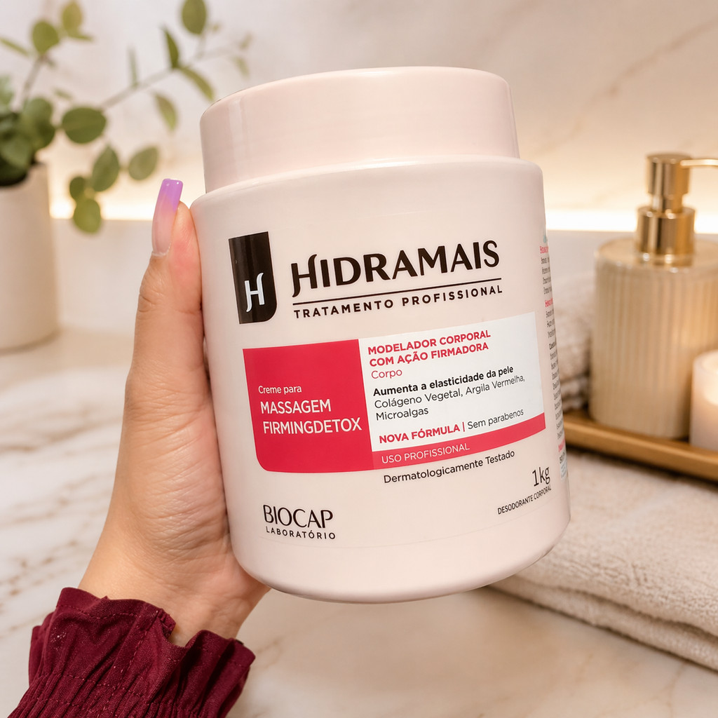 Creme Hidratante Hidramais FirmingDetox 1kg Corporal Massagem - Imagem 5