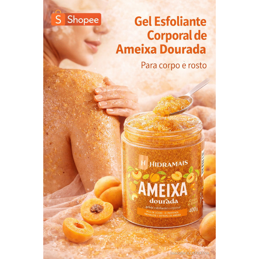 Esfoliante corporal Hidramais Geleia Ameixa Dourada 400g - Imagem 3