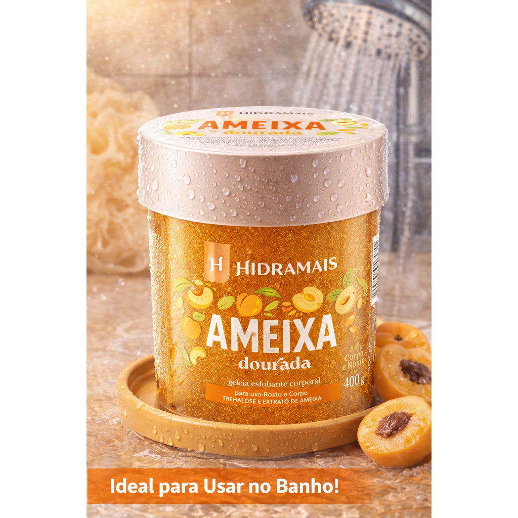 Esfoliante corporal Hidramais Geleia Ameixa Dourada 400g - Imagem 4
