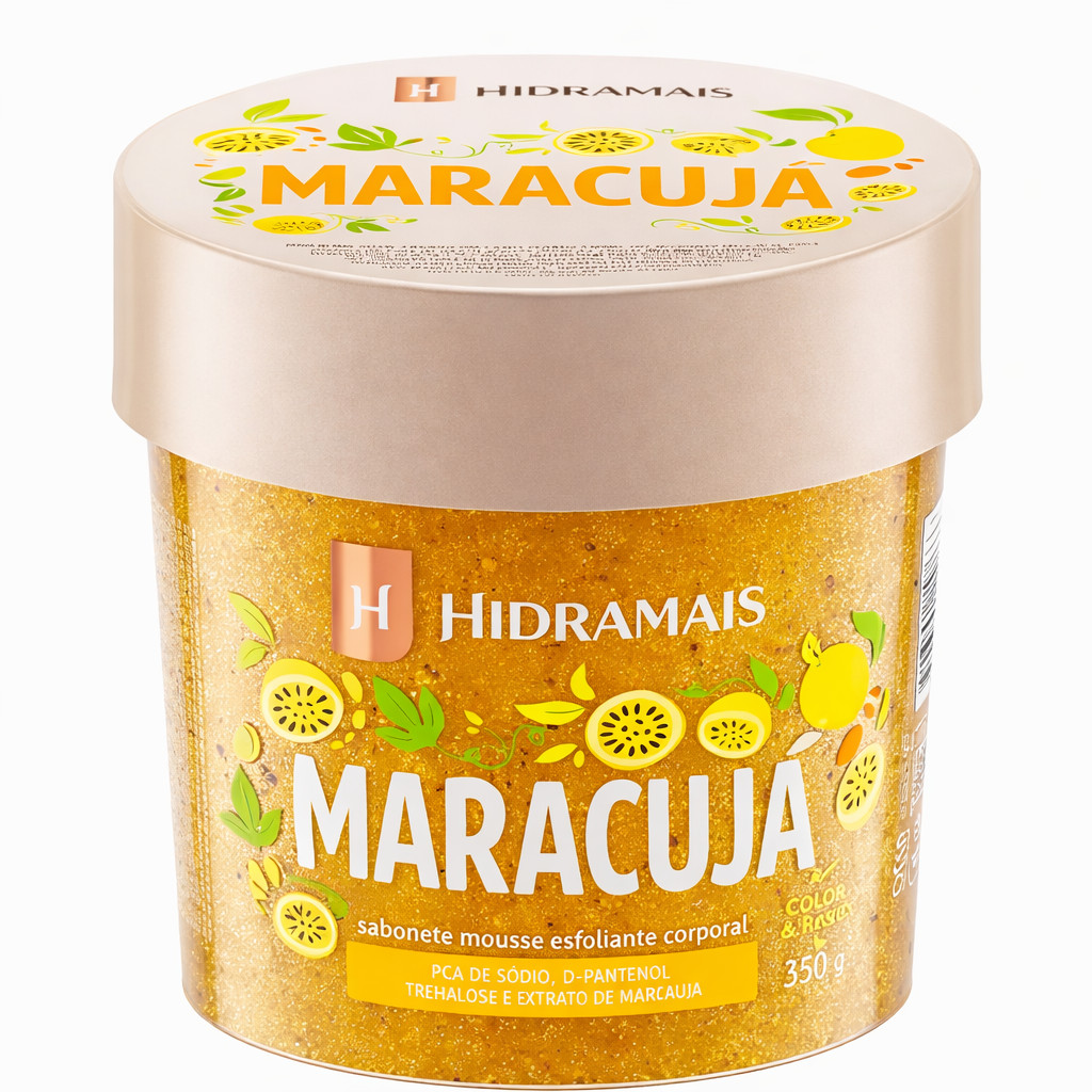Esfoliante corporal mousse Hidramais Maracujá 350g