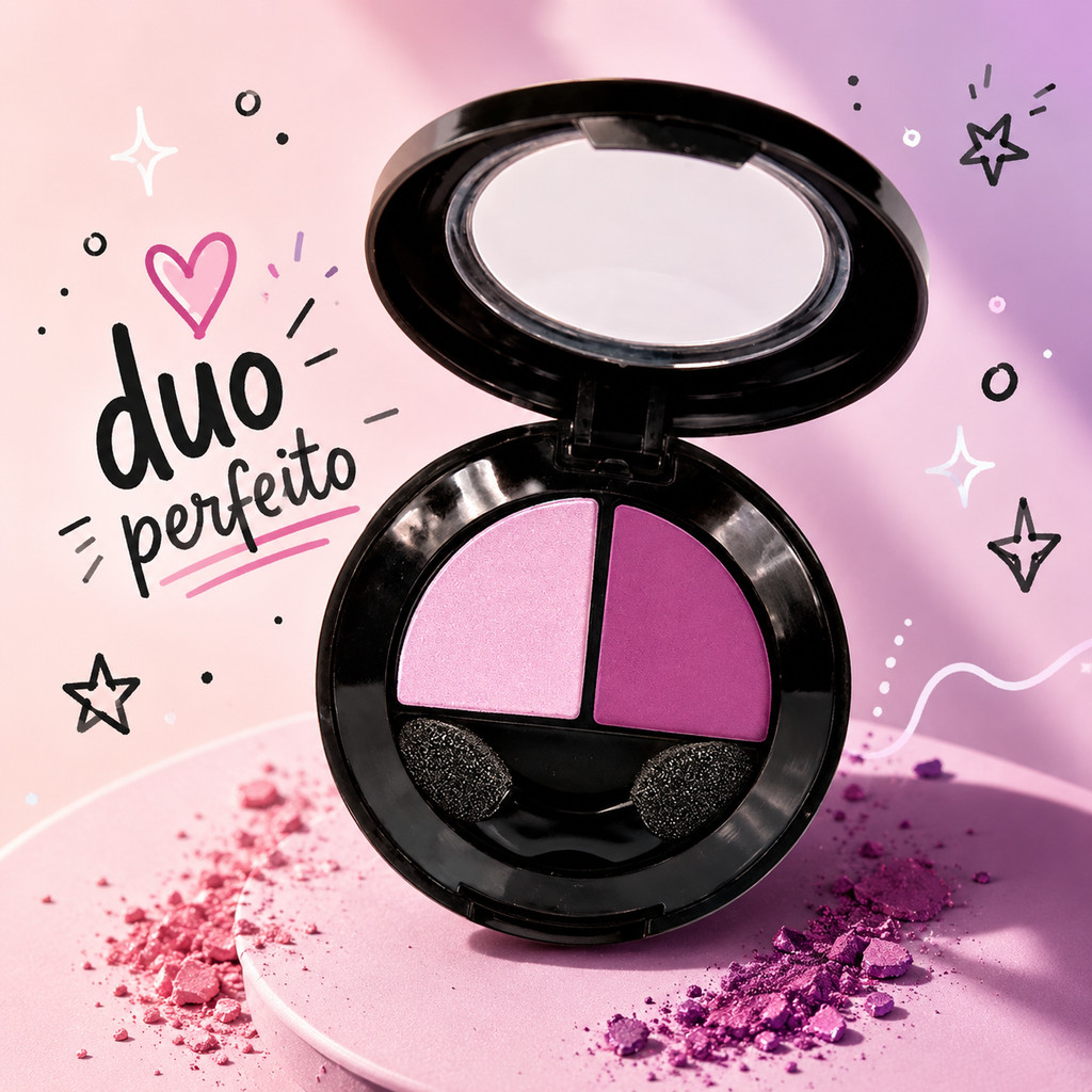 Sombra Duo Koloss Makeup Alta Pigmentação e Longa Duração N° 09 Compacta - Imagem 2