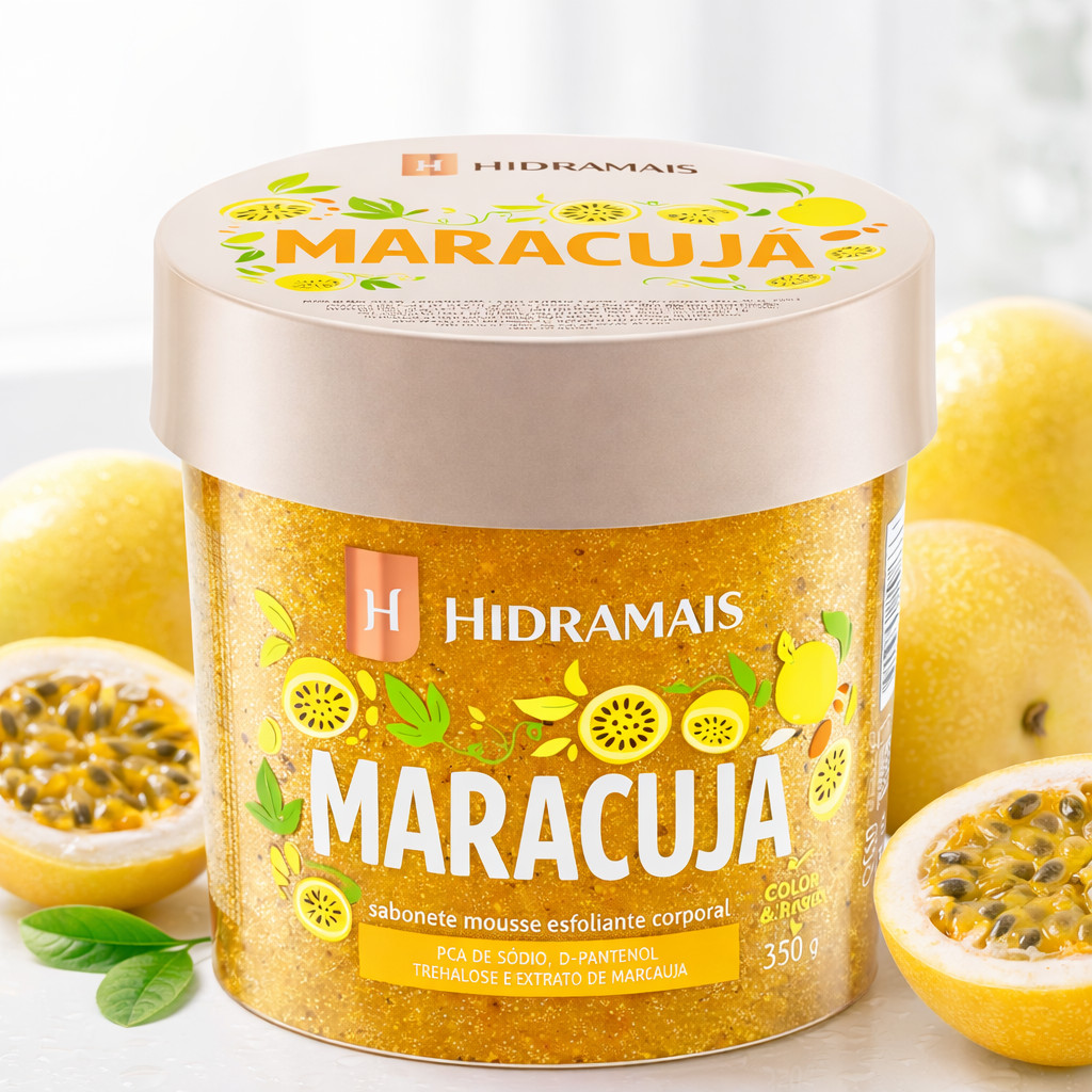 Esfoliante corporal mousse Hidramais Maracujá 350g - Imagem 4