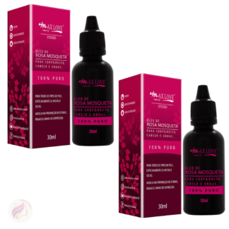 Kit com 2 Óleos de Rosa Mosqueta Max Love 30ml