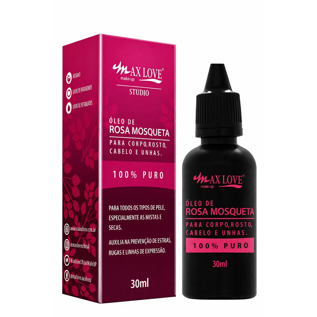 Kit com 2 Óleos de Rosa Mosqueta Max Love 30ml - Imagem 2