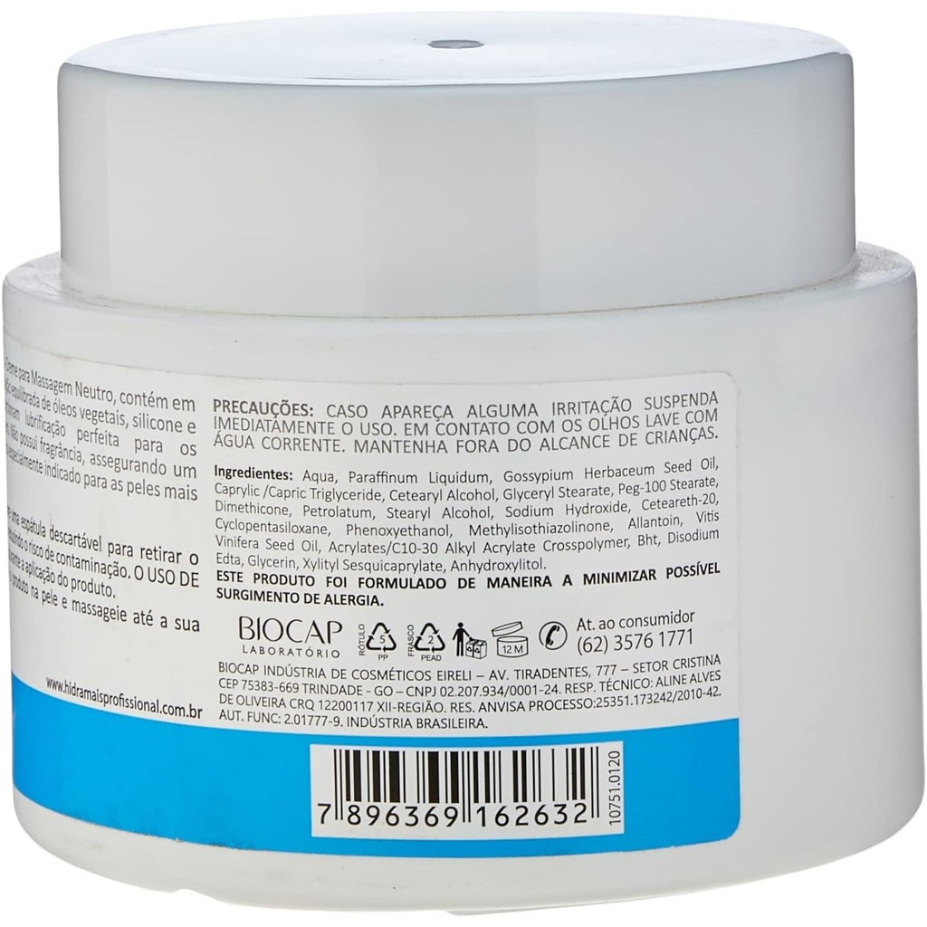 Creme Hidratante Hidramais Neutro 500g - Imagem 5