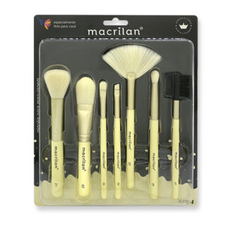 Kit Pincéis Maquiagem Macrilan KP9-A 7 Unidades