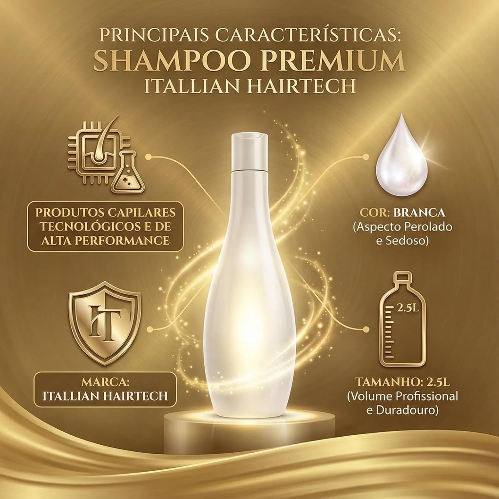 Shampoo Itallian Color Hidratante Profissional 2,5L - Imagem 6