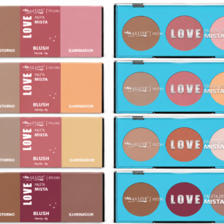 Paleta Multifuncional Max Love Mista Contorno Blush e Iluminador