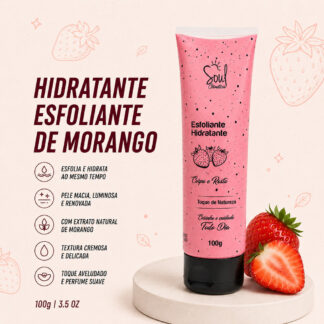 Hidratante Esfoliante Morango Soul Cosméticos 100 g