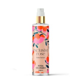 Body Splash Exclusive Rose Fragrância Floral Feminina Rosa Selvagem 200 ml
