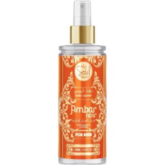 Body Splash Masculino Âmbar Noir Soul 200 ml Refrescante