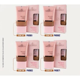 Base matte phallebeauty cor 09 alta cobertura 30 g