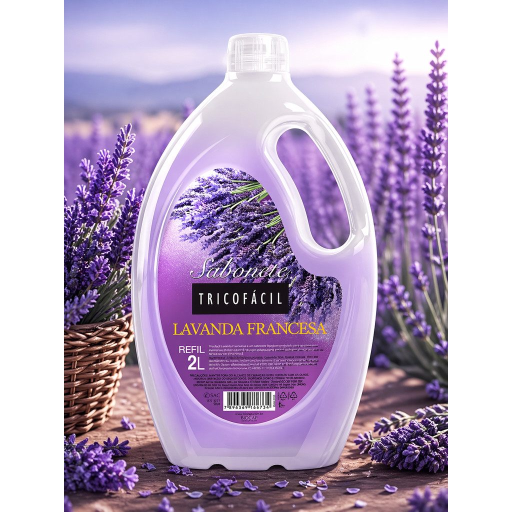 Sabonete Líquido Hidramais Tricofácil Lavanda Francesa 2 L - Imagem 6