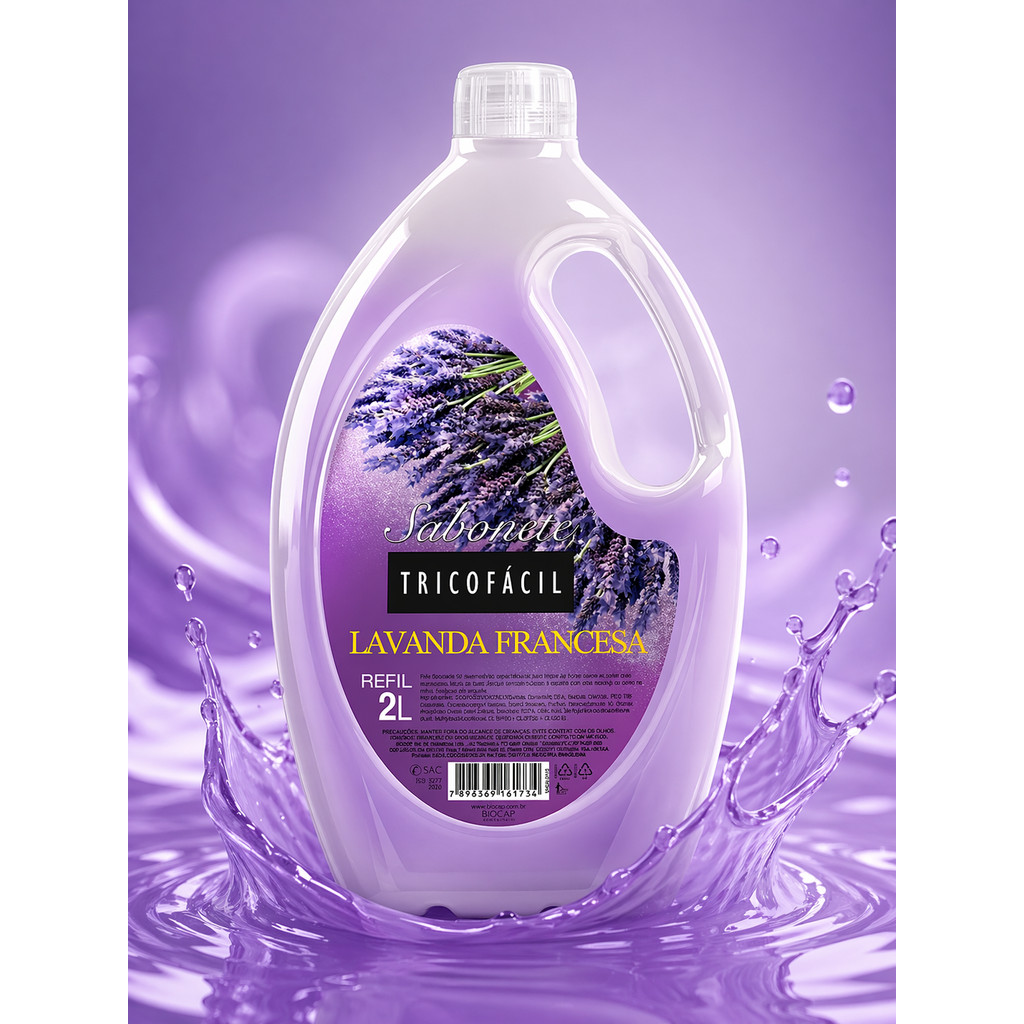 Sabonete Líquido Hidramais Tricofácil Lavanda Francesa 2 L - Imagem 7