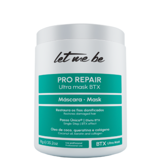 BTX Orgânico Pro Repair Ultra Mask Let Me Be 1 kg Passo Único sem Formol, Máscara Capilar