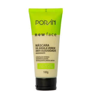Pr281 - Máscara Argila Verde Anti Oleosidade New Face 100g Poran Cx48un