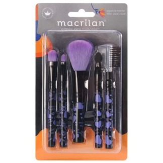 Kit Kp5-35 Com 5 Pincéis Para Maquiagem Macrilan - Coracao G Roxo